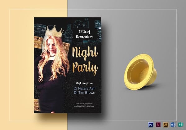 luxury party flyer template