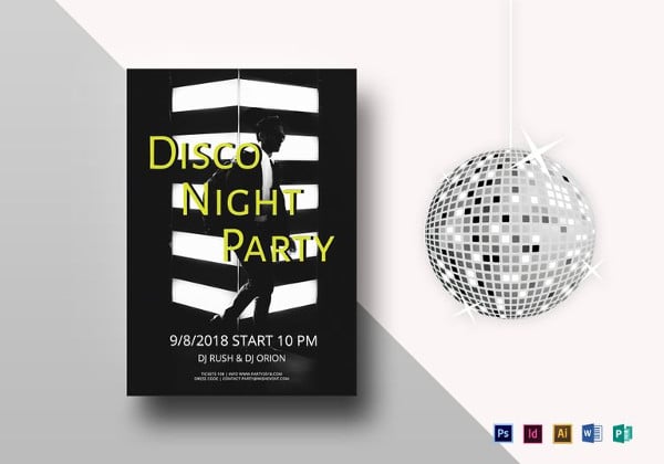 minimalistic party flyer template