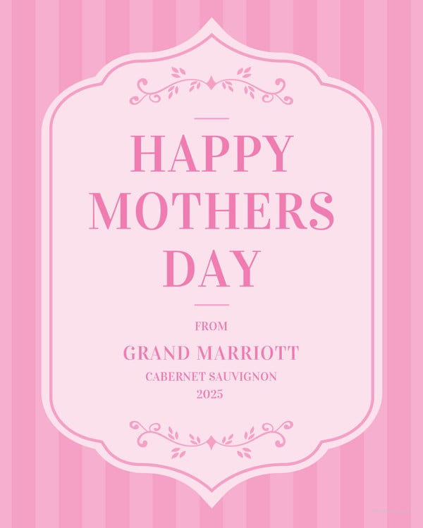mothers day wine label template