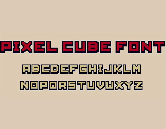 pixel cube font