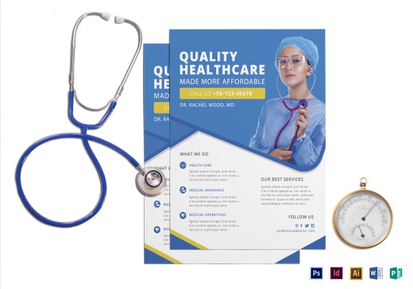 professional doctor health flyer template1