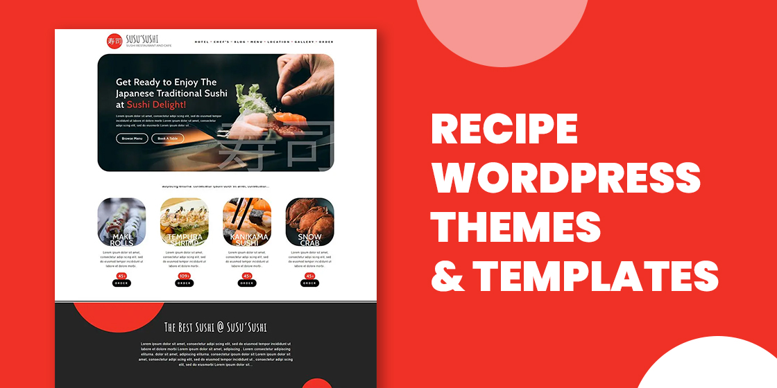 recipe wordpress themes templates