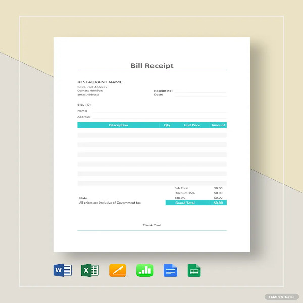 Excel Bill Template - 39+ Free Excel Documents Download | Free ...