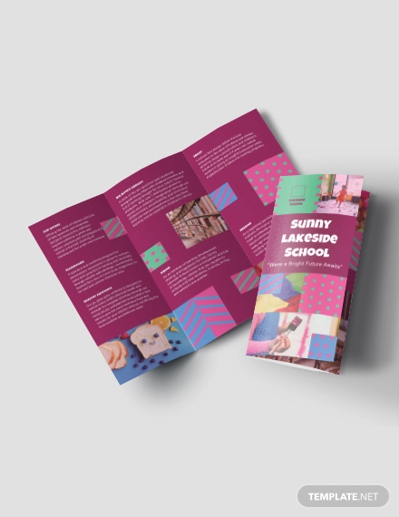 simple preschool tri fold brochure template