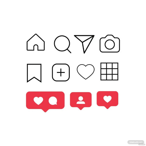 social media instagram buttons