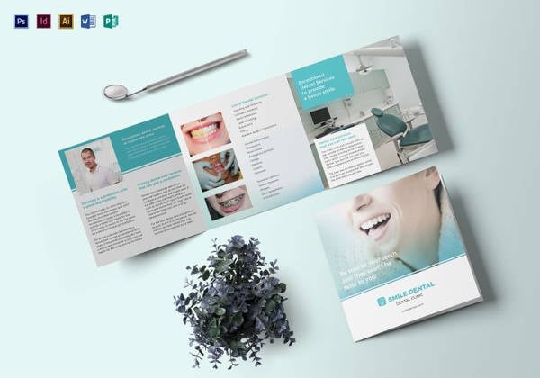 square dentist brochure template