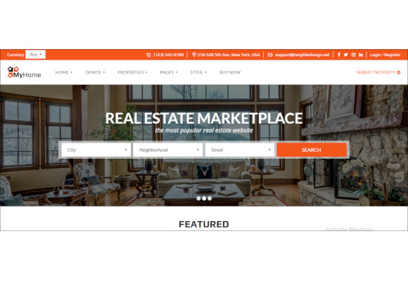wordpress real estate website blog theme