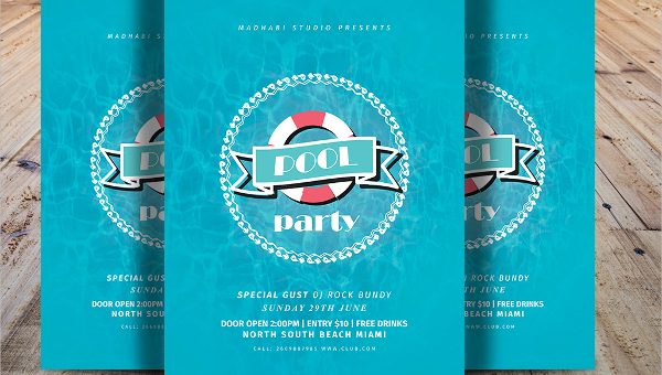 pool party flyers