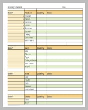 Grocery Shopping Checklist Template