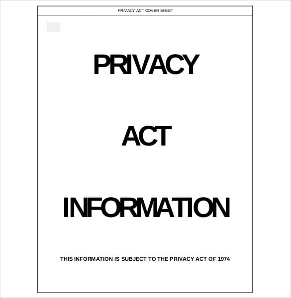 free-privacy-act-covet-sheet-template