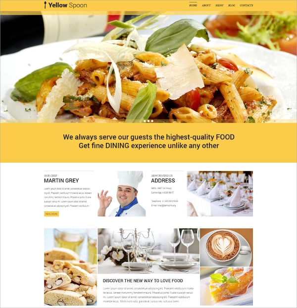 restaurant management quality food wordpress theme