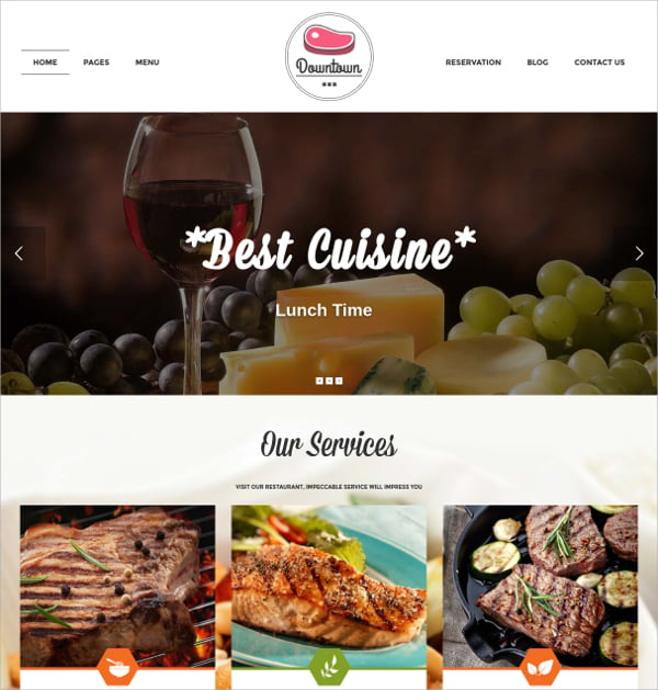 best cuisine restaurant wordpress theme