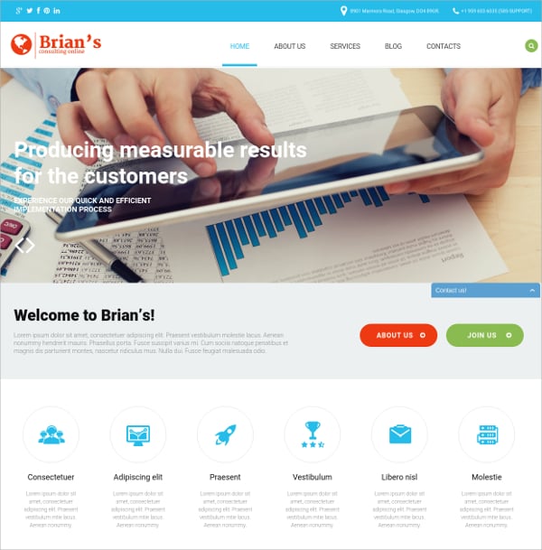 consulting business wordpress website theme