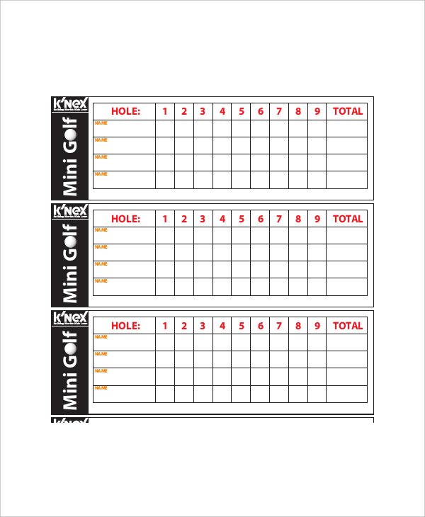 10 Golf Scorecard Templates Free Sample Example Format Download