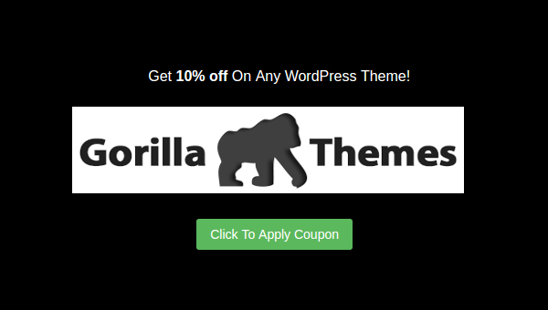 gorilla themes 10 discount coupon for july 2016