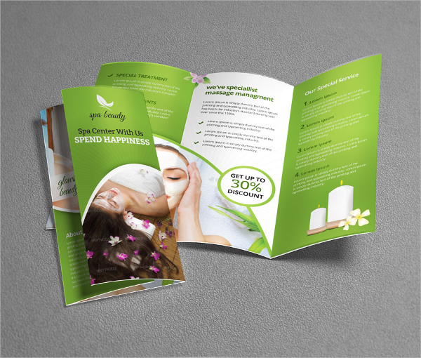 beauty spa trifold brochure