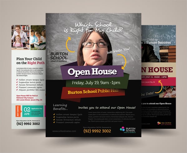 school open house flyer