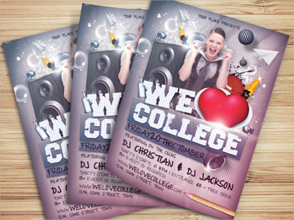 college party flyer template