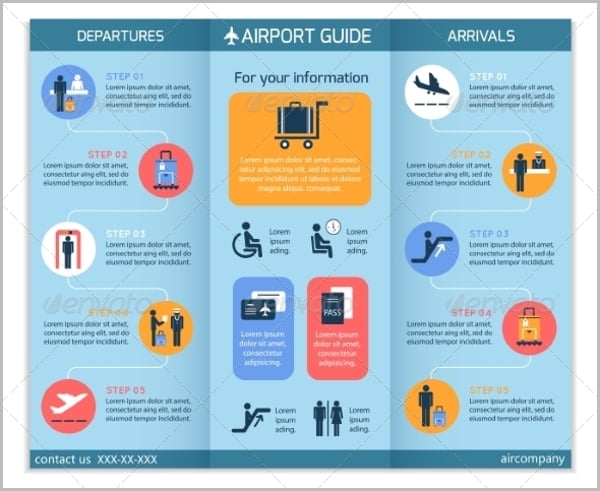 airport business infographic brochure