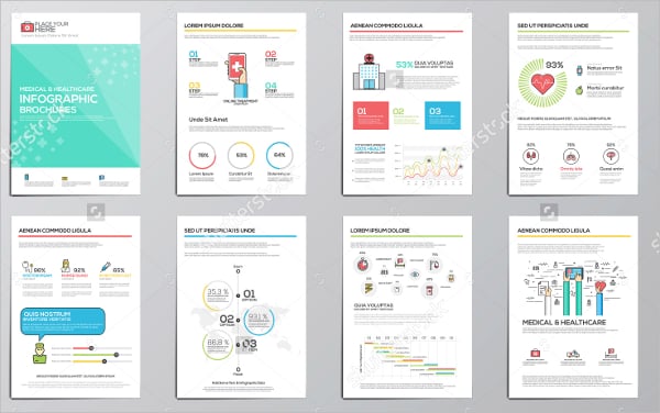 medical and healthcare infographic brochures