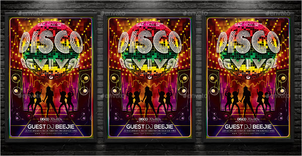 disco revival flyer template