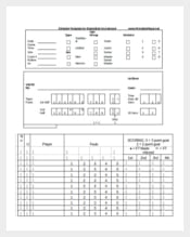 Editable Template for Basketball Scoreboard Sample