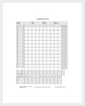 Example Score Information In Soft Ball Excel Sheet