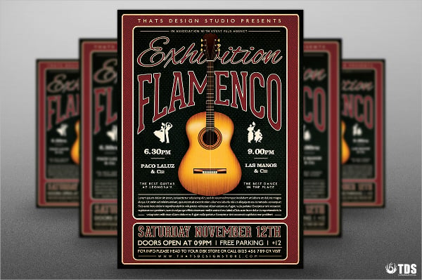 flamenco exhibition flyer