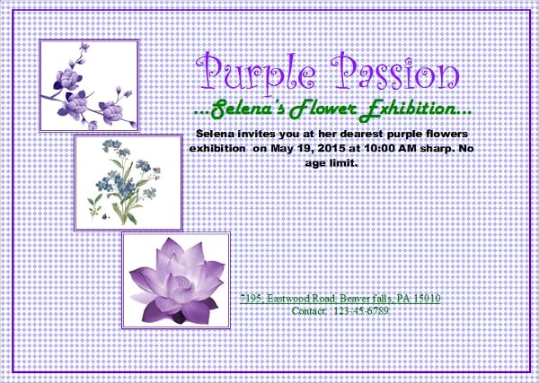 flower exhibition flyer