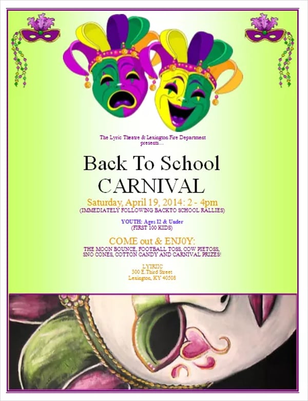 carnival flyer template