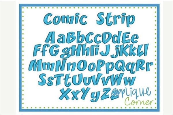 digital design comic strip font