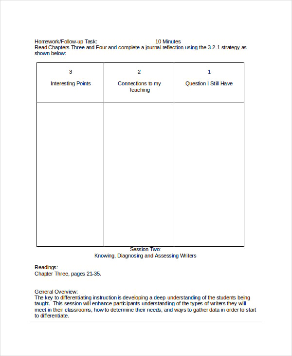 Differentiated Instruction Template 7 Free Word PDF Document Downloads