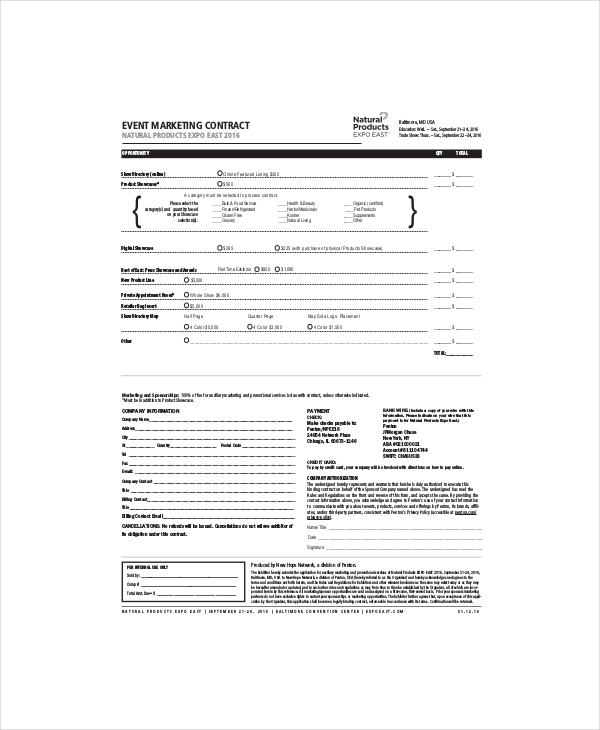 Marketing Contract Template – 14+ Word, PDF Documents Download  Free  Premium Templates