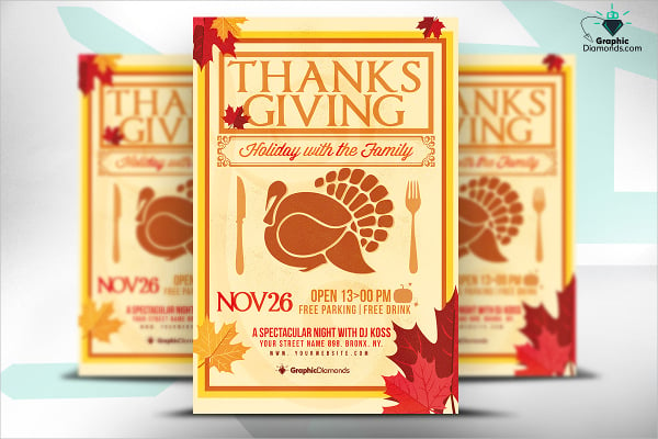 thanksgiving holiday psd flyer