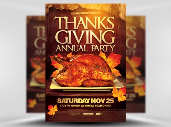 thanksgiving annual party flyer
