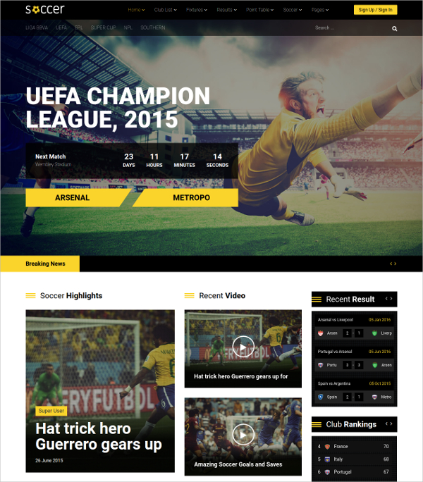 15+ Joomla Club Themes & Templates