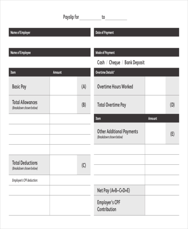 11 Slip Templates Free Sample Example Format