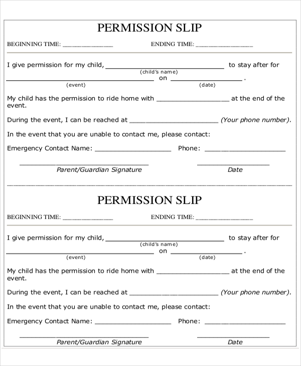11+ Slip Templates Free Sample, Example Format