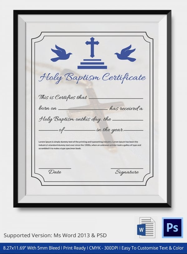 holy baptism certificate template1