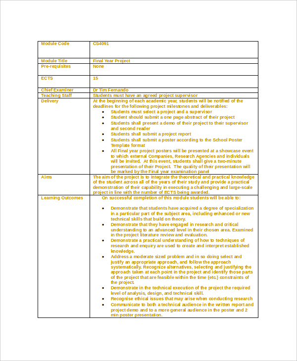 final year project report