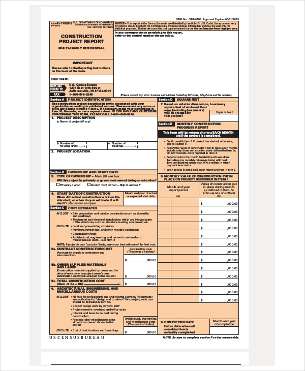 construction project report