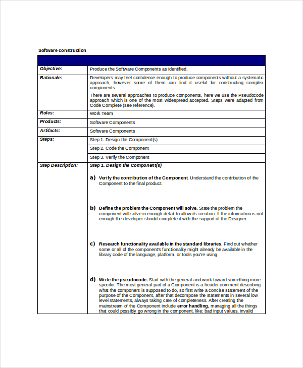 software project scope template