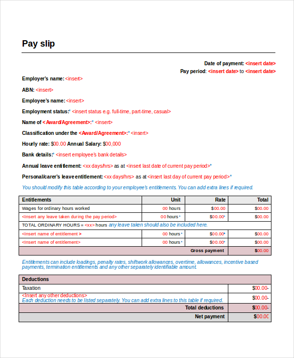 Payroll Discrepancy Form Template 2599