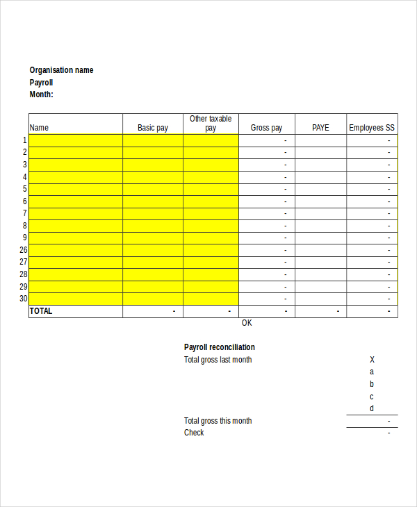 20+ Payroll Templates - Free Sample, Example Format