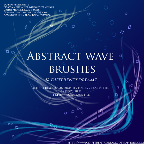 abstract wave brushes