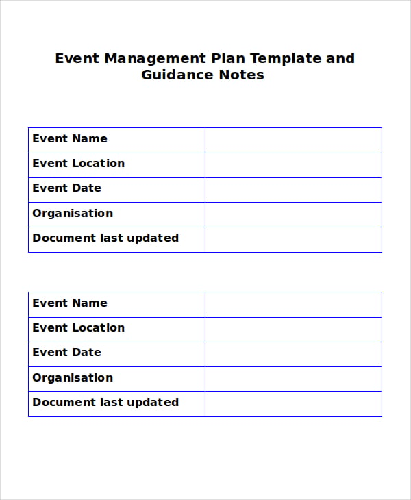 Event Outline Template 7 Free Word PDF Document Downloads