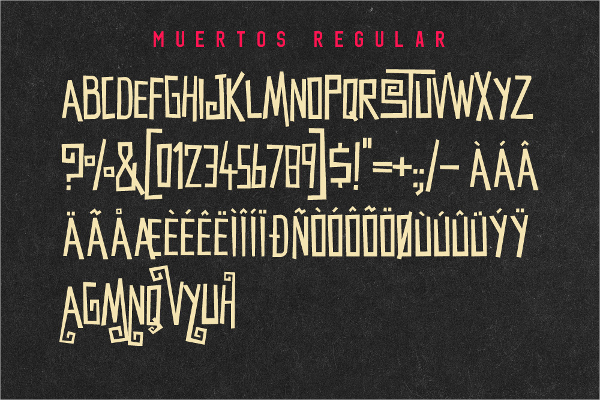 muertos typeface horror font