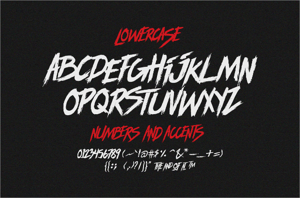 violence horror font