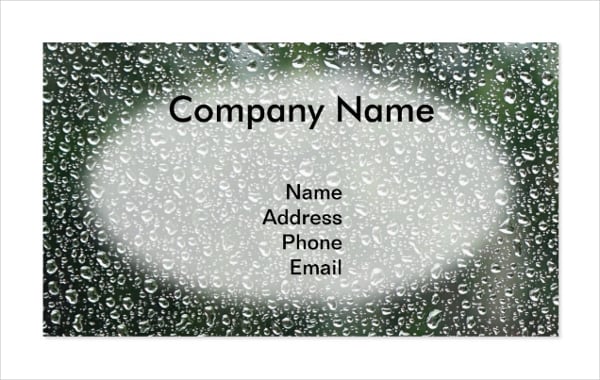 waterproof business card