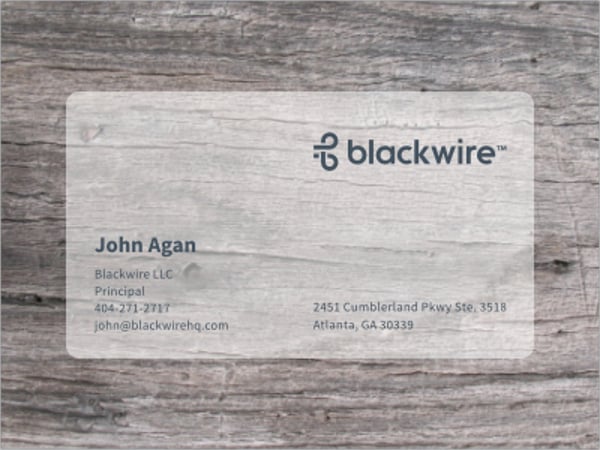 print transparent business card